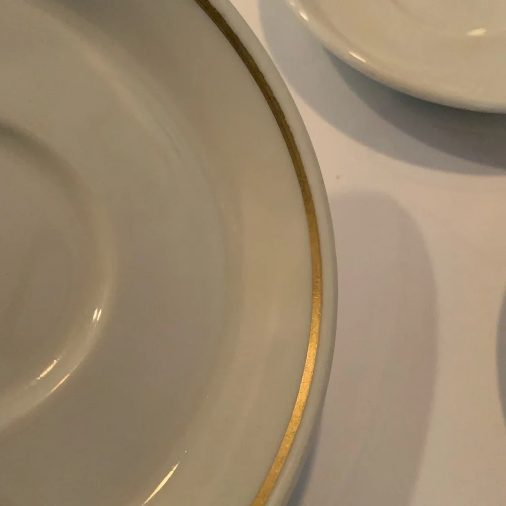 Vintage Set Of 5 Lamberton Sterling Scammell Saucers Mid-Century Hotel Ware 1946